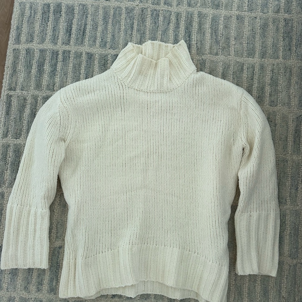 Elegant Cream Turtleneck Sweater